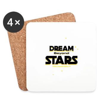 Rêver au-delà des étoiles - Dessous de verre (lot de 4) - blanc - Devant