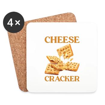 Spread Some Cheese On This Broke Cracker - Untersetzer (4er-Set) - Weiß - Vorne