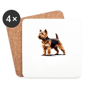 Geometric Art Norfolk Terrier Terriers - Coasters (set of 4) - white - Front
