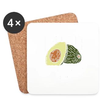 J’aime juste beaucoup les avocats, ok avocat - Dessous de verre (lot de 4) - blanc - Devant