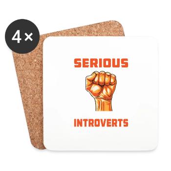 Vous savez que c’est sérieux quand les introvertis sont là2 - Dessous de verre (lot de 4) - blanc - Devant