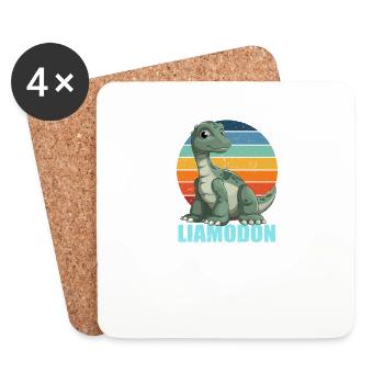 Liamodon Geschenkidee für Liam - Untersetzer (4er-Set) - Weiß - Vorne