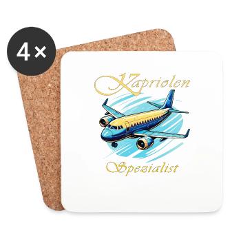 AIRPLANE Capers Specialist - Coasters (set of 4) - white - Front
