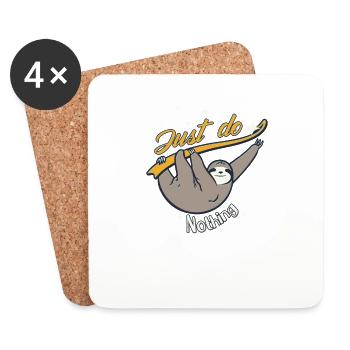 Einfach nichts tun - To Do List Nichts - Untersetzer (4er-Set) - Weiß - Vorne