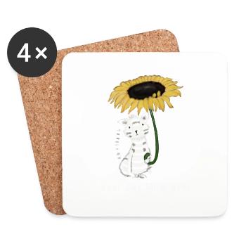 Best Cat Mom Ever - Coasters (set of 4) - white - Front