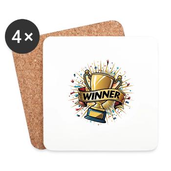 TROPHÄE DES CHAMPIONS - Untersetzer (4er-Set) - Weiß - Vorne
