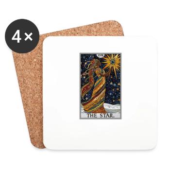 Cartes de tarot Carte de tarot L’étoile L’étoile - Dessous de verre (lot de 4) - blanc - Devant