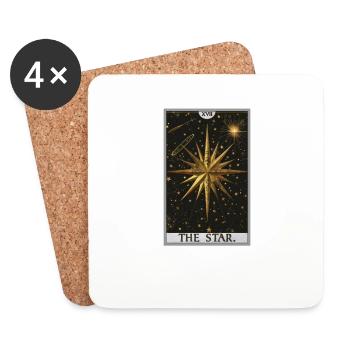 Tarot Cards Tarot Card The Star The Star - Coasters (set of 4) - white - Front