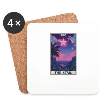 Tarotkarten Tarotkarte The Star Der Stern - Untersetzer (4er-Set) - Weiß - Vorne