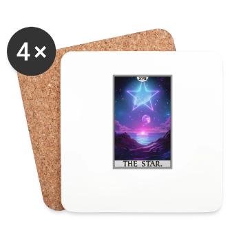 Tarotkarten Tarotkarte The Star Der Stern - Untersetzer (4er-Set) - Weiß - Vorne