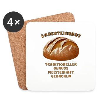 BROT TRADITIONELLER GENUSS MEISTER - Untersetzer (4er-Set) - Weiß - Vorne