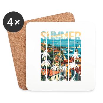 Croatie Croatie Hrvatska voyage été opatija - Dessous de verre (lot de 4) - blanc - Devant