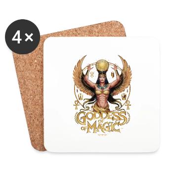 Göttin der Magie Ägypten - Untersetzer (4er-Set) - Weiß - Vorne