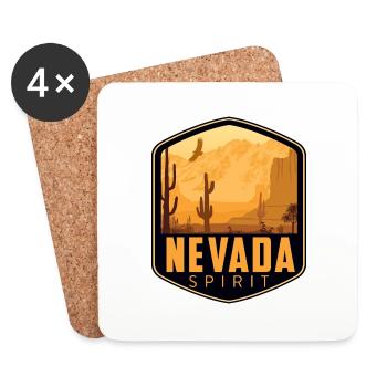 Logo Nevada Spirit - Coasters (set of 4) - white - Front