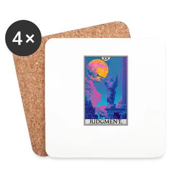 Tarot Cards Tarot Card 20 Judgment Court - Coasters (set of 4) - white - Front