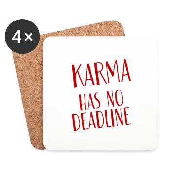 Karma Has No Deadline 2 - Untersetzer (4er-Set) - Weiß - Vorne