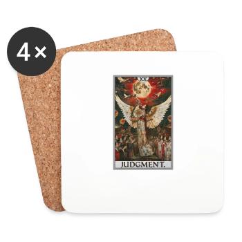 Tarotkarten Tarotkarte 20 Judgment Gericht - Untersetzer (4er-Set) - Weiß - Vorne