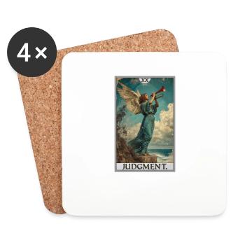 Tarot Cards Tarot Card 20 Judgment Court - Coasters (set of 4) - white - Front