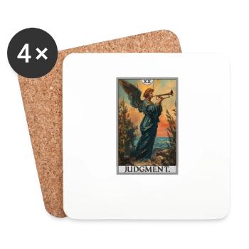 Tarot Cards Tarot Card 20 Judgment Court - Coasters (set of 4) - white - Front