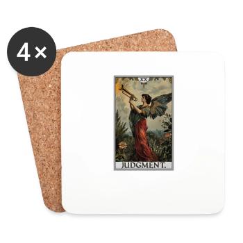 Tarot Cards Tarot Card 20 Judgment Court - Coasters (set of 4) - white - Front