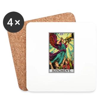 Tarot Cards Tarot Card 20 Judgment Court - Coasters (set of 4) - white - Front