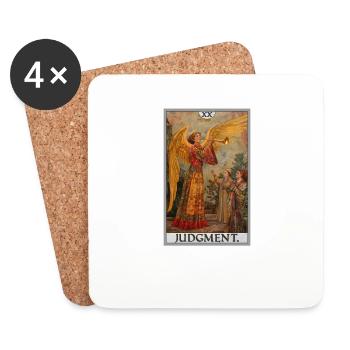 Tarot Cards Tarot Card 20 Judgment Court - Coasters (set of 4) - white - Front