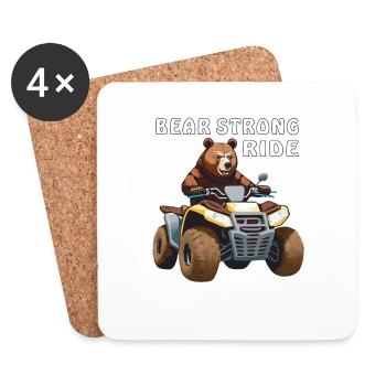 QUAD BEAR STRONG RIDE - Dessous de verre (lot de 4) - blanc - Devant