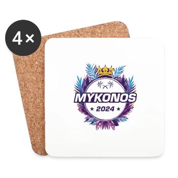 Mykonos 2024 - Dessous de verre (lot de 4) - blanc - Devant