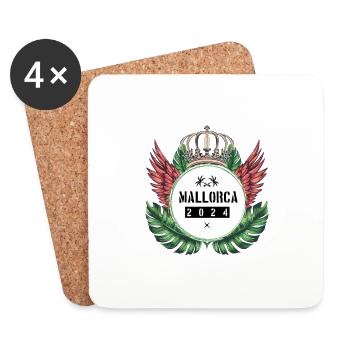 Majorque 2024 Équipe - Dessous de verre (lot de 4) - blanc - Devant