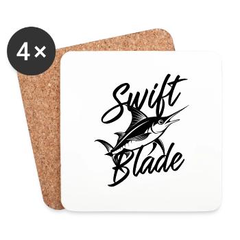 SWORDFISH, SWIFT BLADE - Coasters (set of 4) - white - Front