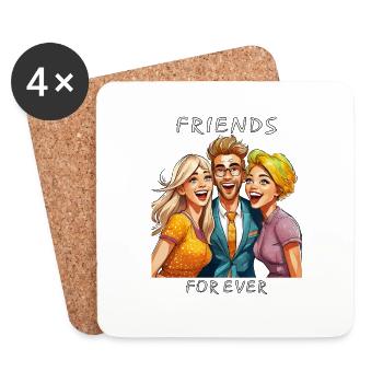 FREUNDE FRIENDS FOR EVER - Coasters (set of 4) - white - Front