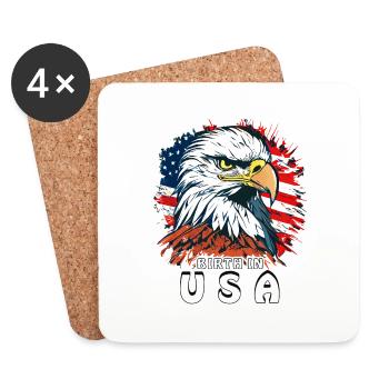 WHITE-TAILED EAGLE BIRTH IN United States - Coasters (set of 4) - white - Front
