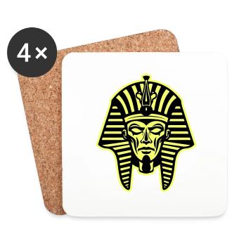 Pharaoh Skull - Coasters (set of 4) - white - Front