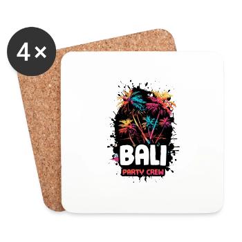 Bali Party Crew - Untersetzer (4er-Set) - Weiß - Vorne