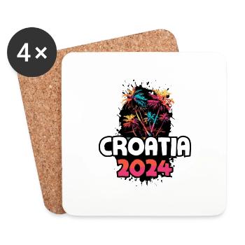 Croatia Party Crew - Coasters (set of 4) - white - Front