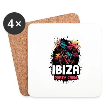 Ibiza Party Crew - Untersetzer (4er-Set) - Weiß - Vorne