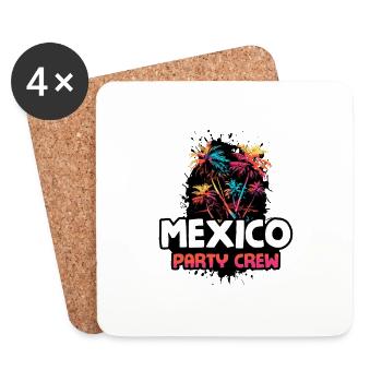 Mexico Party Crew - Coasters (set of 4) - white - Front