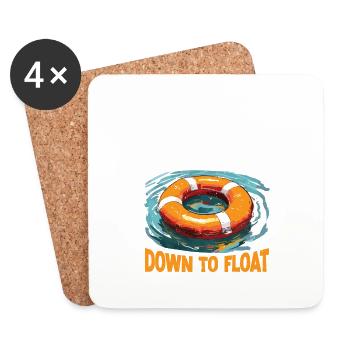 DTF Down To Float 2 - Untersetzer (4er-Set) - Weiß - Vorne