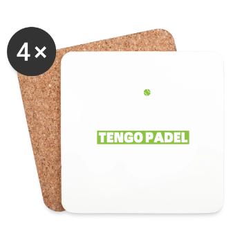 Ich kann nicht, ich habe Padel Tennis Padel Spieler - Untersetzer (4er-Set) - Weiß - Vorne