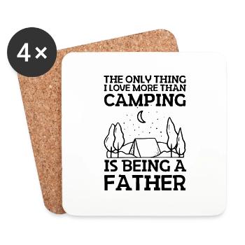 Camping Caravan Camp Gift Camping Camper - Coasters (set of 4) - white - Front
