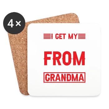 I Get My Attitude From My Grandma 2 - Untersetzer (4er-Set) - Weiß - Vorne