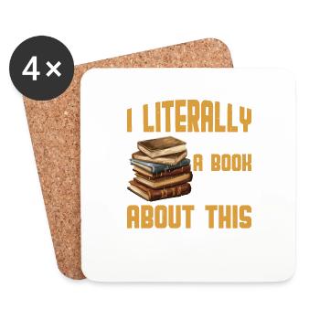 I Literally Wrote A Book To Warn You All About 2 - Untersetzer (4er-Set) - Weiß - Vorne