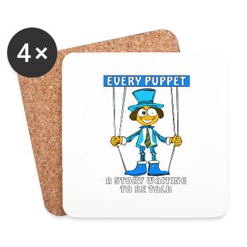 EVERY PUPPET A STORY WAITING TO BE TOLD - Untersetzer (4er-Set) - Weiß - Vorne