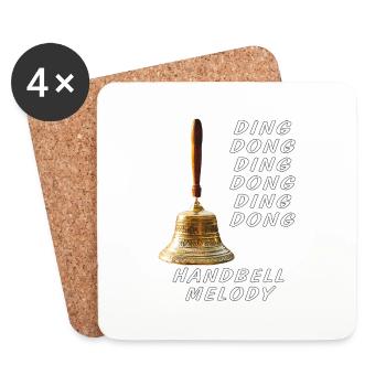 DING DONG HANDBELL MELODY - Coasters (set of 4) - white - Front