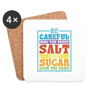 Salt And Sugar Look The Same 21 - Untersetzer (4er-Set) - Weiß - Vorne