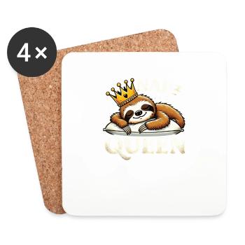 Entspannung Mit Unserem Nap Queen Sloth - Untersetzer (4er-Set) - Weiß - Vorne