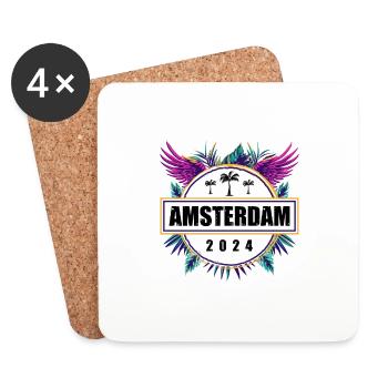 Amsterdam 2024 Team - Untersetzer (4er-Set) - Weiß - Vorne