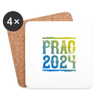 Prague 2024 - Dessous de verre (lot de 4) - blanc - Devant