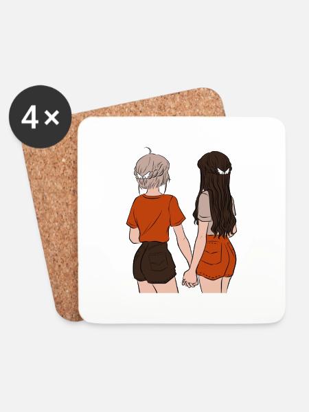 Friends - Coasters (set of 4) - white