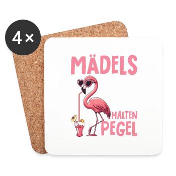 Girls no matter what happens Maintain levels - Coasters (set of 4) - white - Front